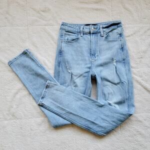 Hollister Ultra High Rise Distressed Mom Jeans